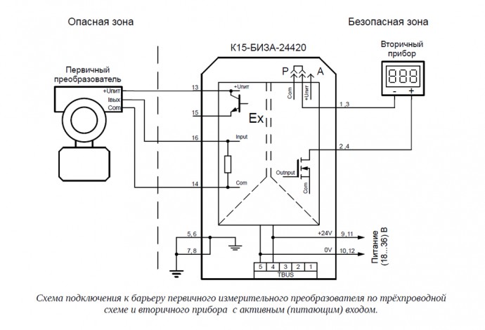 Барьер искрозащиты «К15-БИЗА-24420»